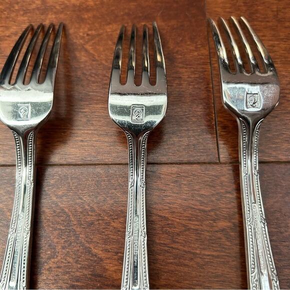 Waterford Russborough Stainless Steel Flatware Silverware Mixed Set, 9 Pieces - Picture 14 of 16